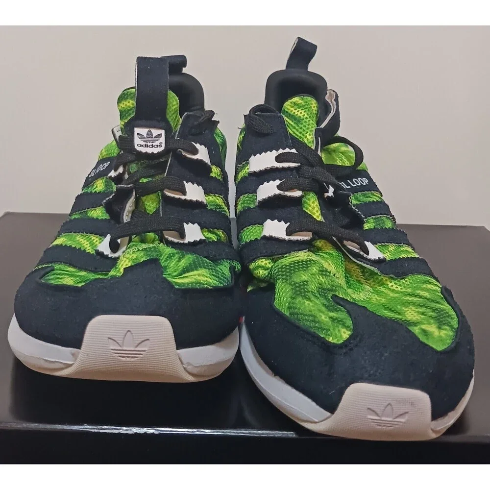 2-Adidas (SL Loop)-(Green/Black)-(Zebra/White/Black)-(Pre-owned)-(Decent)-$24.00 - Picture 3 of 9